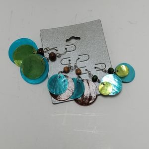 3 set shell earrings